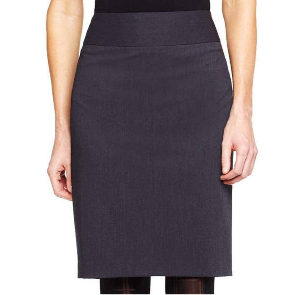Liz Claireborn Charcoal Gray Pencil Skirt